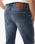 Men's Rider Dark Wash Super Slim Jeans in Cotton-Polyester Blend, Celebration - 6