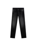 Men's Morrison Straight Black Wash Jeans in Cotton-Polyester Blend, Coordinates - 1