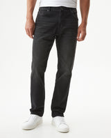 Men's Morrison Straight Black Wash Jeans in Cotton-Polyester Blend, Coordinates - 2
