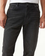 Men's Morrison Straight Black Wash Jeans in Cotton-Polyester Blend, Coordinates - 4
