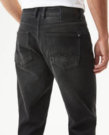 Men's Morrison Straight Black Wash Jeans in Cotton-Polyester Blend, Coordinates - 6