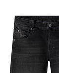 Men's Morrison Straight Black Wash Jeans in Cotton-Polyester Blend, Coordinates - 7
