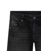 Men's Morrison Straight Black Wash Jeans in Cotton-Polyester Blend, Coordinates - 7