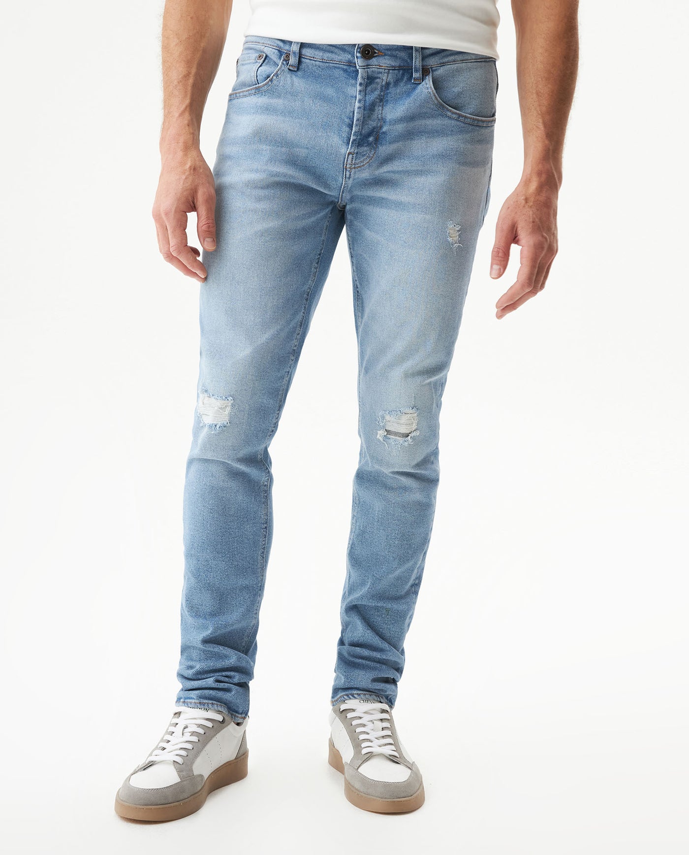 Men's Rider 5-Pocket Medium Wash Skinny Fit Jeans in Recycled Cotton Blend, Waypoint - 2