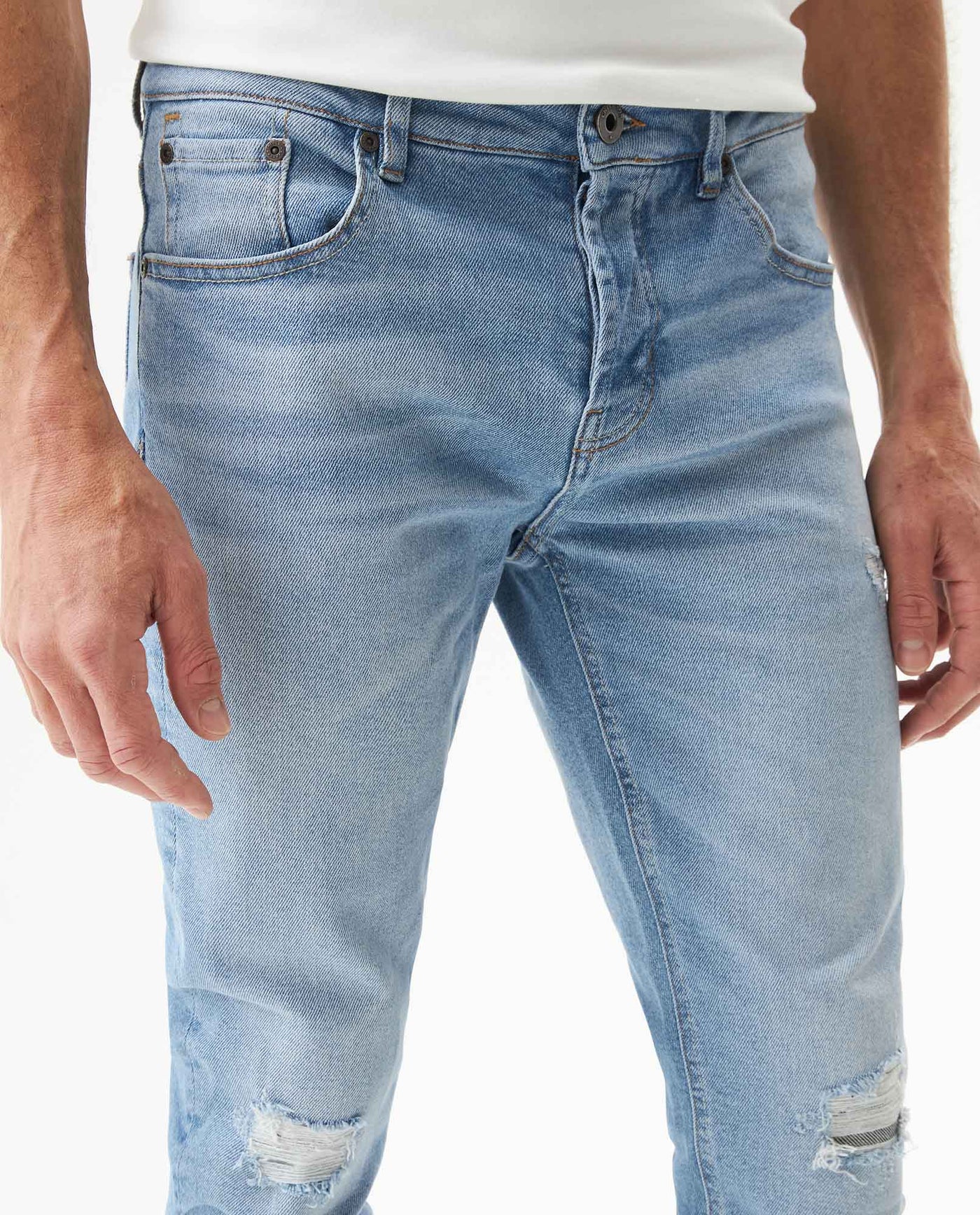 Men's Rider 5-Pocket Medium Wash Skinny Fit Jeans in Recycled Cotton Blend, Waypoint - 4