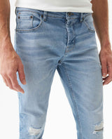 Men's Rider 5-Pocket Medium Wash Skinny Fit Jeans in Recycled Cotton Blend, Waypoint - 4