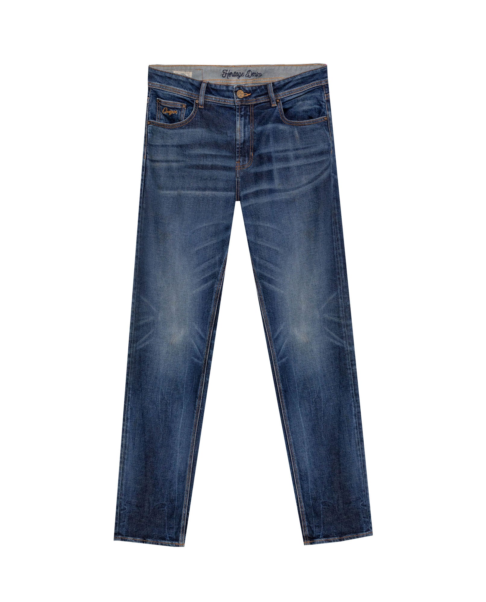Men's Morrison Straight Ultra Dark Jeans in Cotton-Polyester Blend, Seaport 339G450 - 2