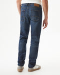 Men's Morrison Straight Ultra Dark Jeans in Cotton-Polyester Blend, Seaport 339G450 - 5