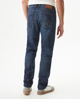 Men's Morrison Straight Ultra Dark Jeans in Cotton-Polyester Blend, Seaport 339G450 - 5