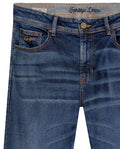 Men's Morrison Straight Ultra Dark Jeans in Cotton-Polyester Blend, Seaport 339G450 - 7