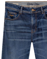 Men's Morrison Straight Ultra Dark Jeans in Cotton-Polyester Blend, Seaport 339G450 - 7