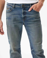 Men's Morrison Slim Fit Medium Wash Jeans in Cotton-Polyester Blend, Radiant 339G451 - 4