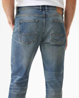 Men's Morrison Slim Fit Medium Wash Jeans in Cotton-Polyester Blend, Radiant 339G451 - 6