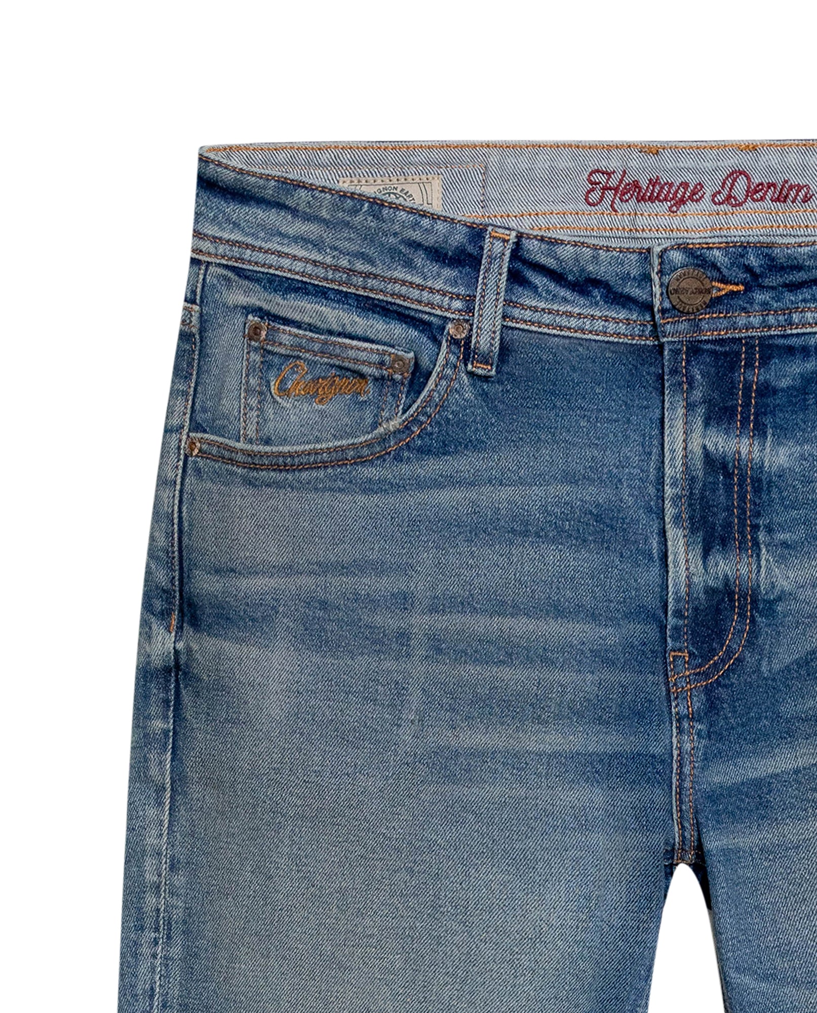 Men's Morrison Slim Fit Medium Wash Jeans in Cotton-Polyester Blend, Radiant 339G451 - 7