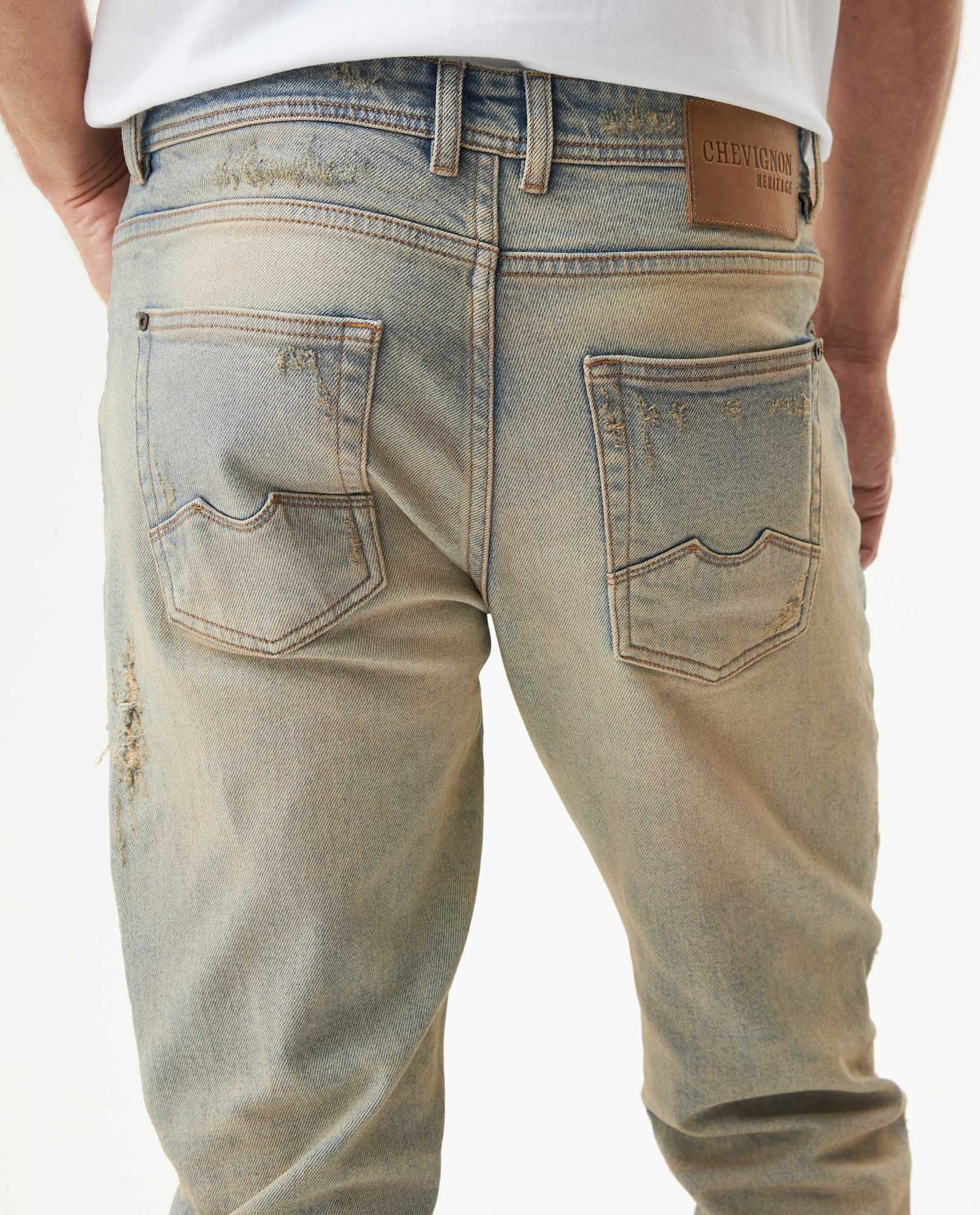 Men's Rider Super Slim Light Wash Jeans in Cotton-Polyester Blend, Boatyard 339G452 - 6