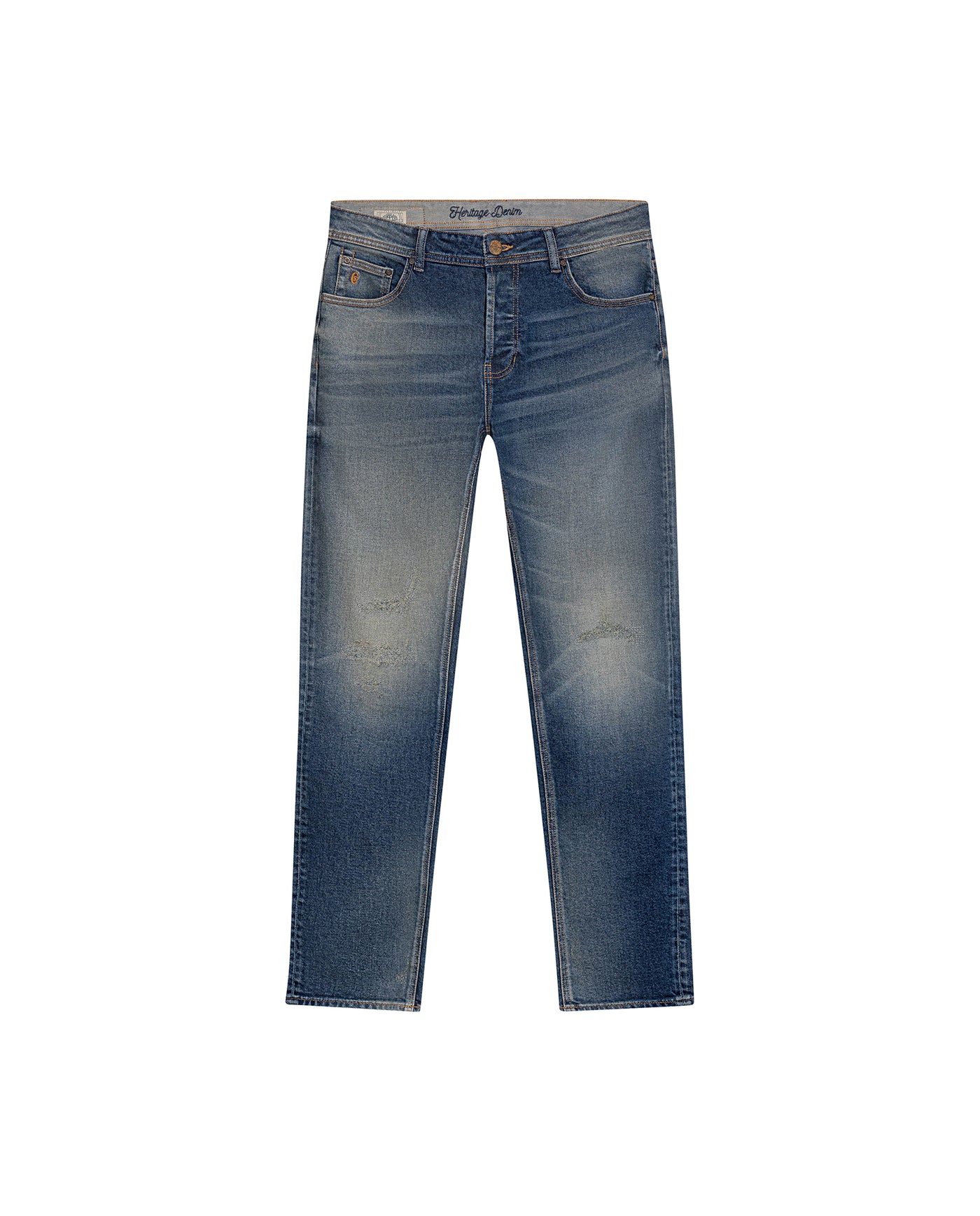 Men's Rider Medium Wash Super Slim Jeans in Cotton-Polyester Blend, Mariner - 2