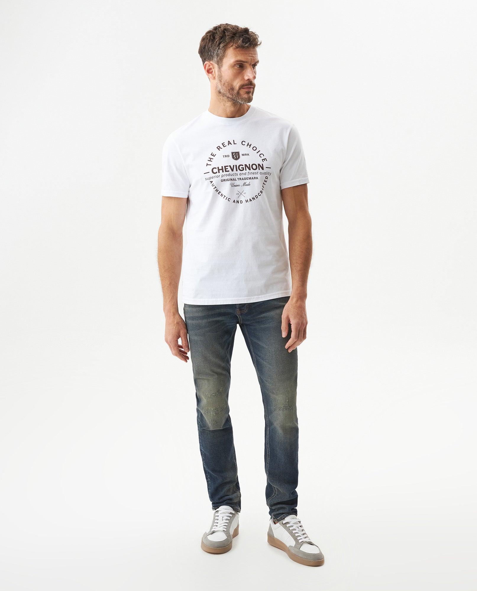 Men's Rider Medium Wash Super Slim Jeans in Cotton-Polyester Blend, Mariner - 3