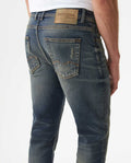 Men's Rider Medium Wash Super Slim Jeans in Cotton-Polyester Blend, Mariner - 6