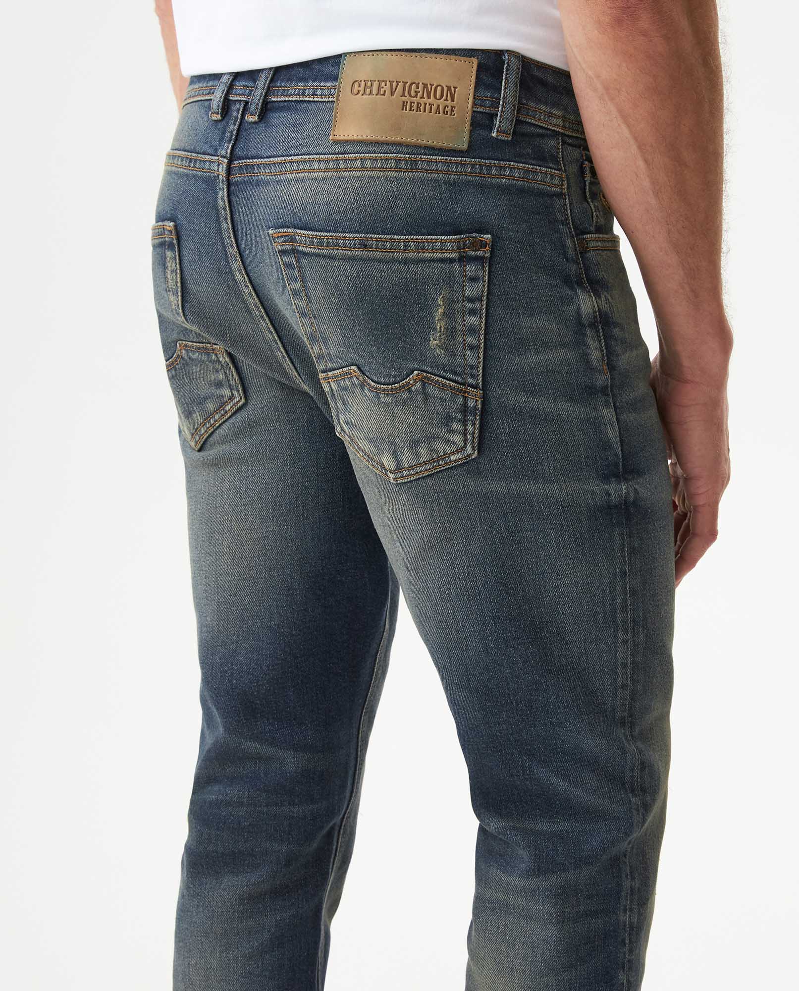 Men's Rider Medium Wash Super Slim Jeans in Cotton-Polyester Blend, Mariner - 6