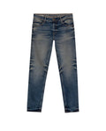 Men's Skinny Rider Dark Wash Jeans in Cotton-Polyester Blend, Sparkle 339G455 - 2