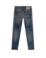 Men's Skinny Rider Dark Wash Jeans in Cotton-Polyester Blend, Sparkle 339G455 - 6