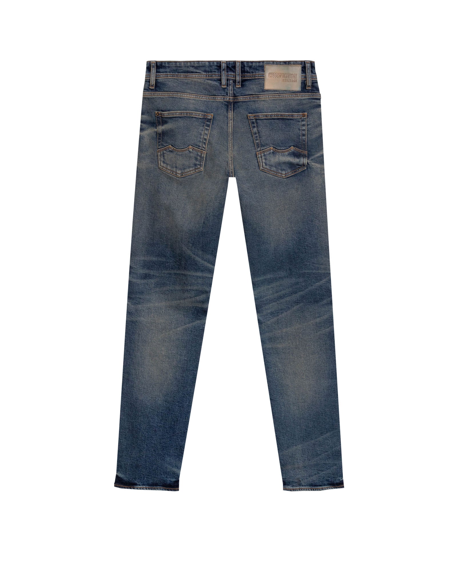 Men's Skinny Rider Dark Wash Jeans in Cotton-Polyester Blend, Sparkle 339G455 - 6