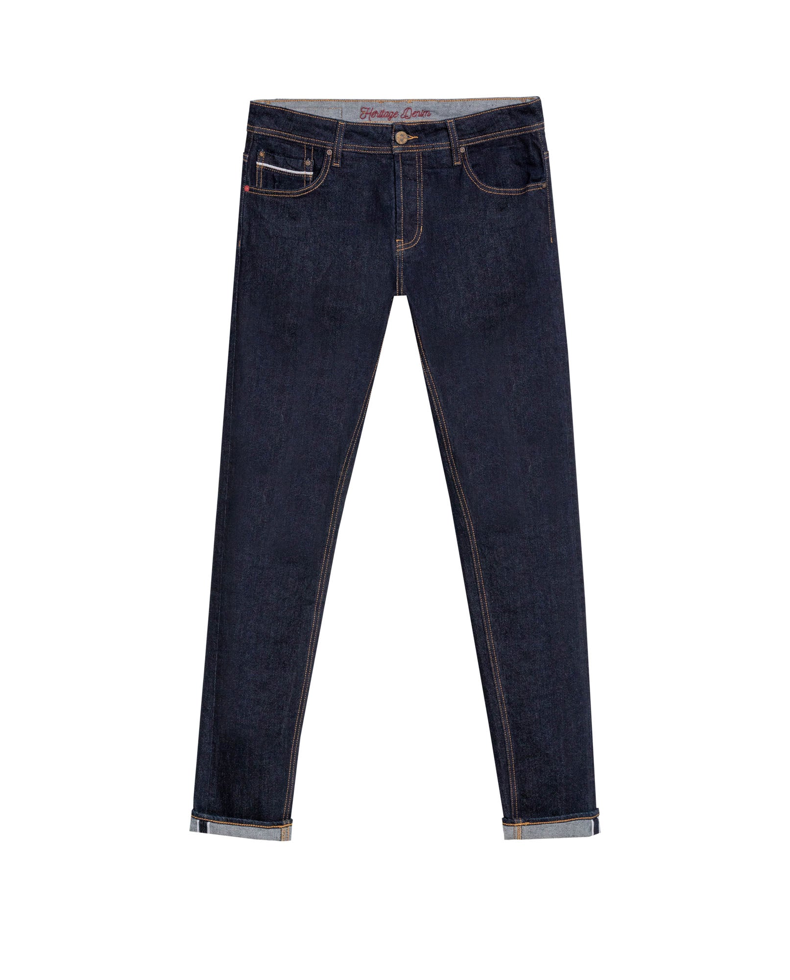 Men's Skinny Rider Ultra Dark Jeans in Cotton, Jetty 339G456 - 2