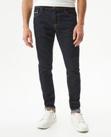 Men's Skinny Rider Ultra Dark Jeans in Cotton, Jetty 339G456 - 1