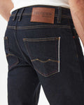 Men's Skinny Rider Ultra Dark Jeans in Cotton, Jetty 339G456 - 6