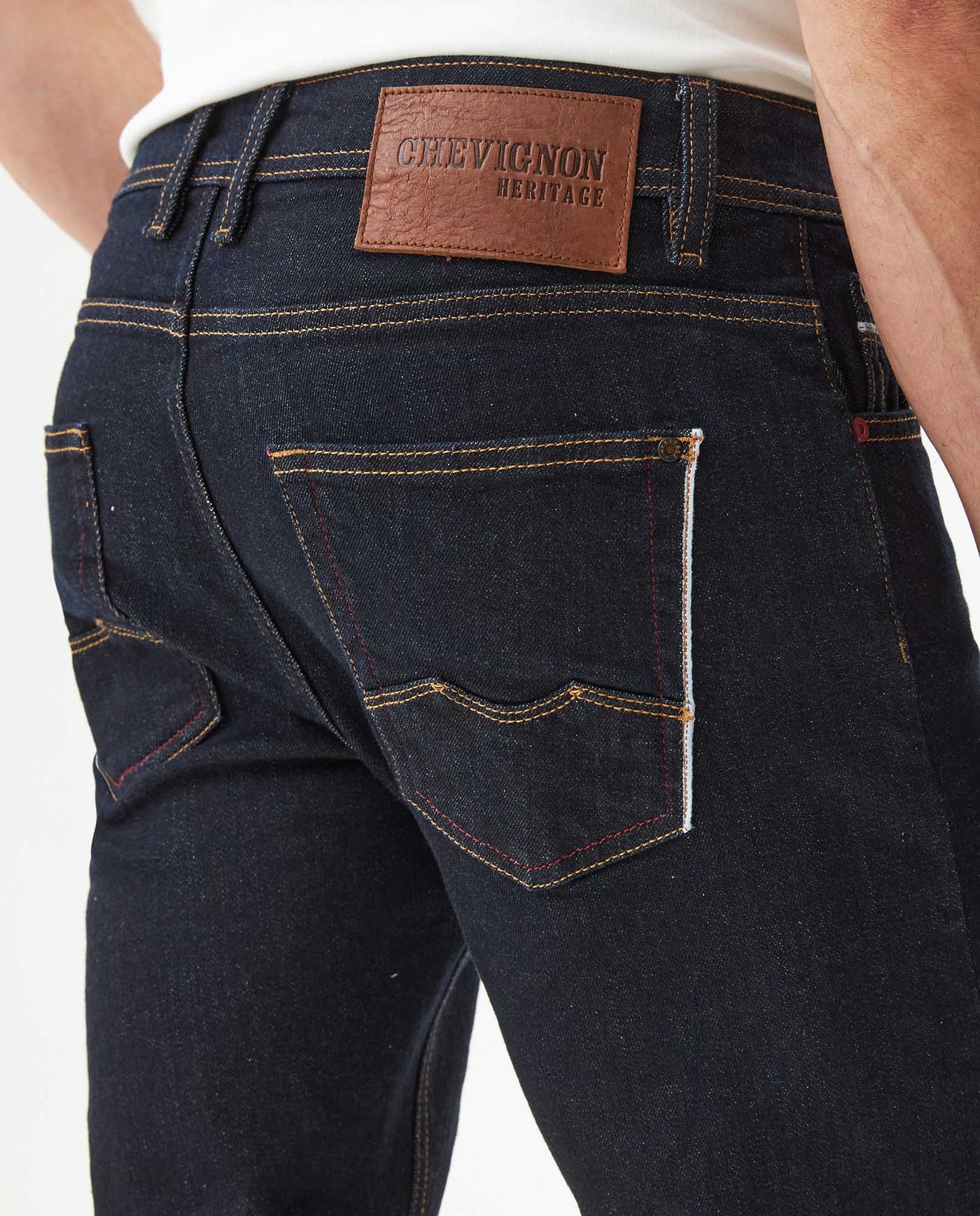 Men's Skinny Rider Ultra Dark Jeans in Cotton, Jetty 339G456 - 6
