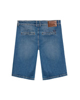 Mens Bermuda Shorts Regular Fit Mid Rise Medium Wash Organic Cotton Elastane Chino Details Piping Pockets - Blue 63_351H000_AZU184140_5