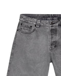 Mens Bermuda Shorts Mid Rise Gray Wash Maverick Mold Cotton Polyester Elastane Leather Waistband Badge - Gray 63_351H001_GRI145002_7