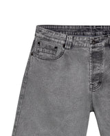 Mens Bermuda Shorts Mid Rise Gray Wash Maverick Mold Cotton Polyester Elastane Leather Waistband Badge - Gray 63_351H001_GRI145002_7