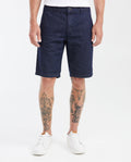 Men's Straight Fit Denim Bermuda Shorts in Dark Wash Non-Stretch Cotton 352G000 - 1