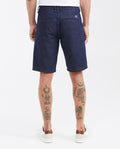 Men's Straight Fit Denim Bermuda Shorts in Dark Wash Non-Stretch Cotton 352G000 - 4