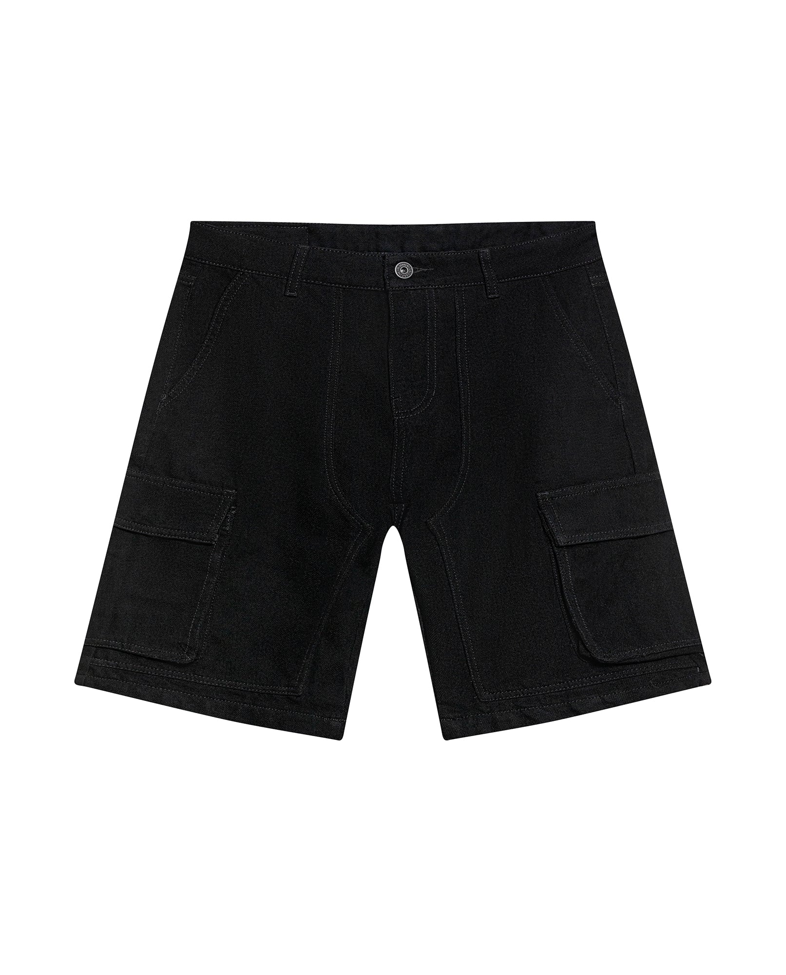 Men's Denim Shorts Cargo Type - Black - 1