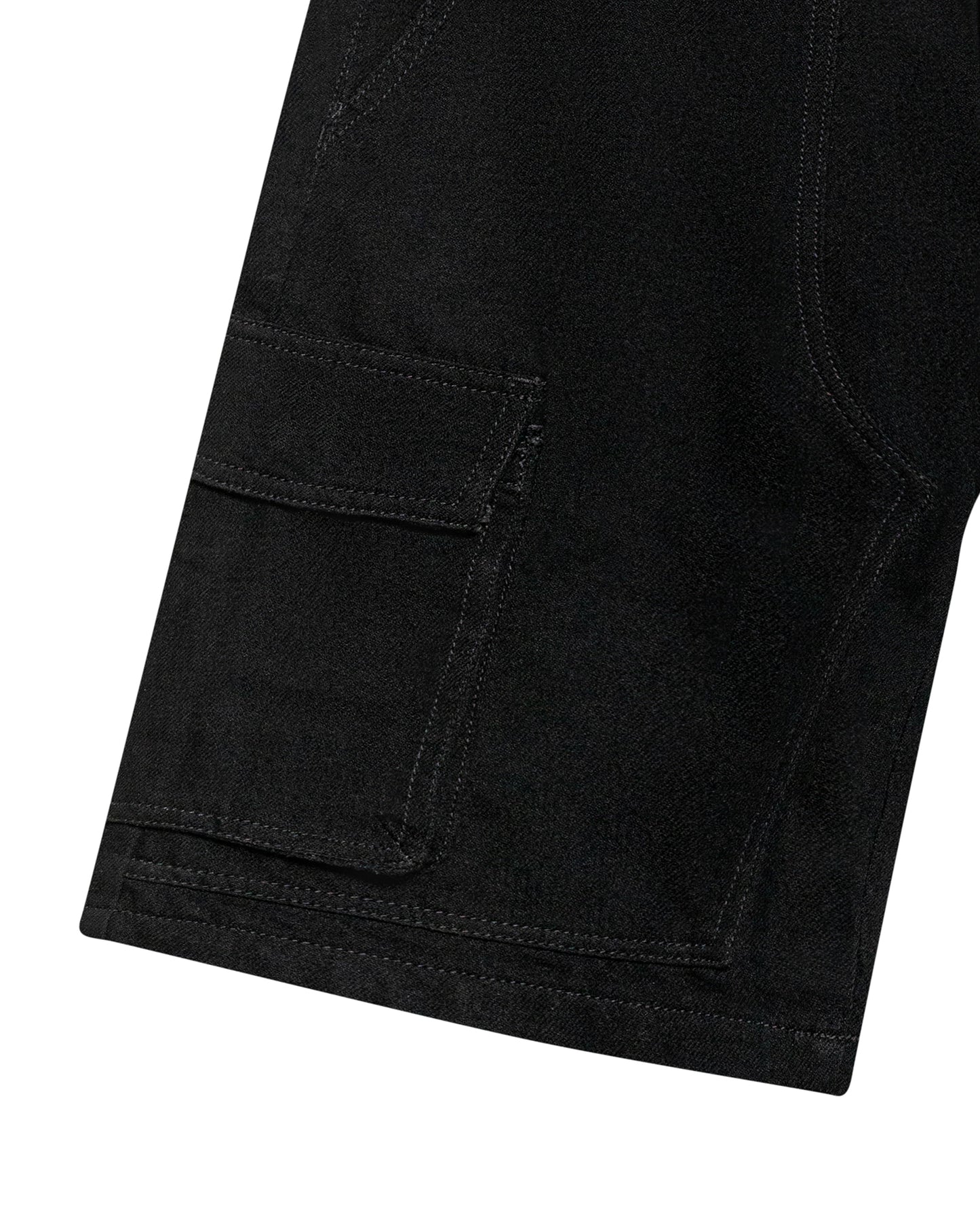 Men's Denim Shorts Cargo Type - Black - 6