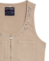 Womens Shirt Tank Slim Fit Cotton Elastane Raw Wash Coordinated Set Wide Crewneck - Raw 63_411H001_CRU130000_8