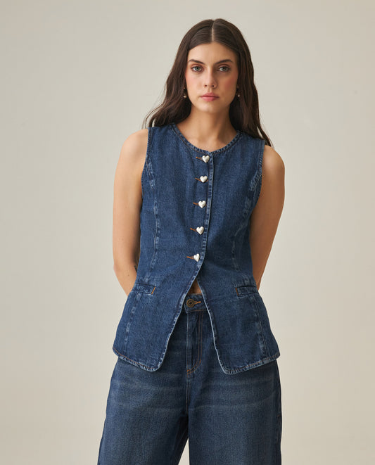 Women´s Denim Vest - Blue 63_412H001_AZU194052_0