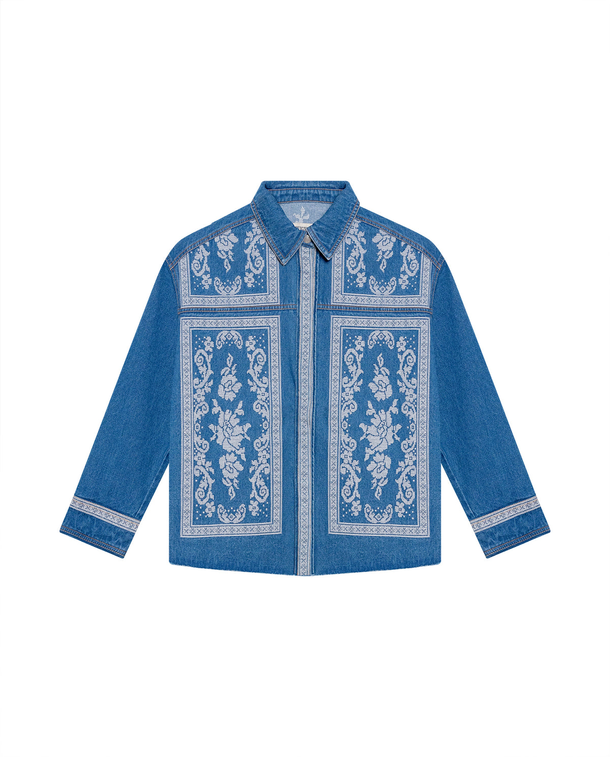 Women´s Western Shirt Jacket - Blue 63_414G500_AZU174021_0