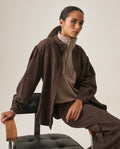 Women´s Relaxed Denim Blouse - Chocolate 63_419H000_CHO190913_0