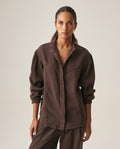 Women´s Relaxed Denim Blouse - Chocolate 63_419H000_CHO190913_4