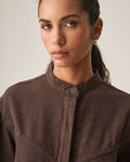 Women´s Relaxed Denim Blouse - Chocolate 63_419H000_CHO190913_5
