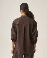 Women´s Relaxed Denim Blouse - Chocolate 63_419H000_CHO190913_7