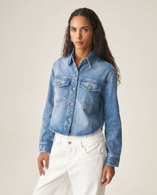 Women´s Cropped Denim Shirt - Blue 63_419H001_AZU154020_3