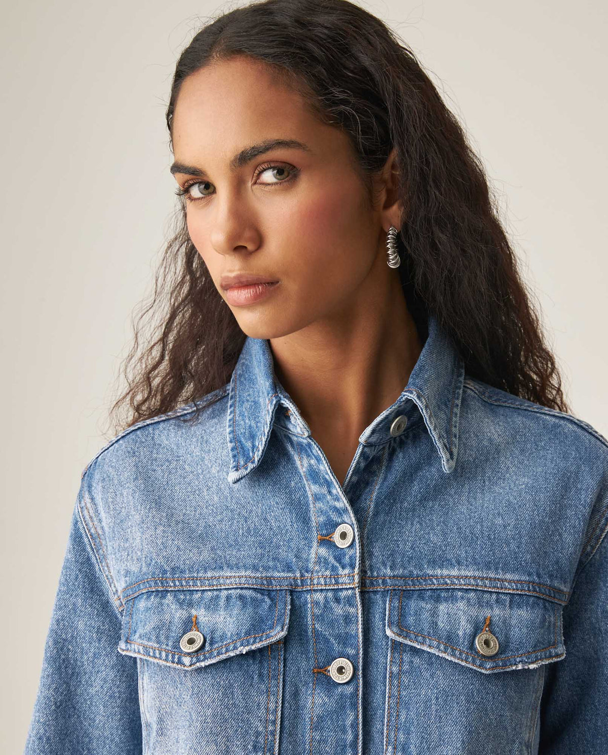 Women´s Cropped Denim Shirt - Blue 63_419H001_AZU154020_4