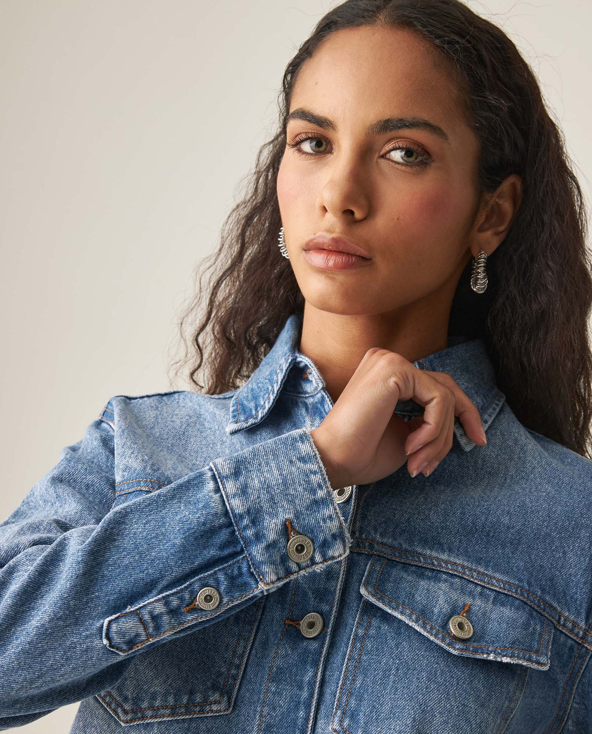 Women´s Cropped Denim Shirt - Blue 63_419H001_AZU154020_5