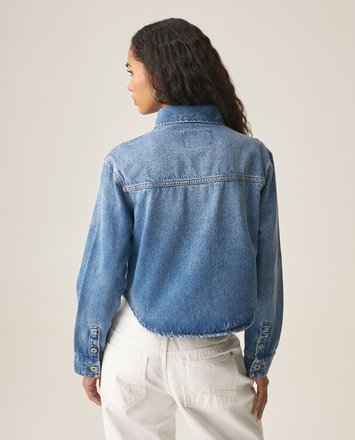 Women´s Cropped Denim Shirt - Blue 63_419H001_AZU154020_6