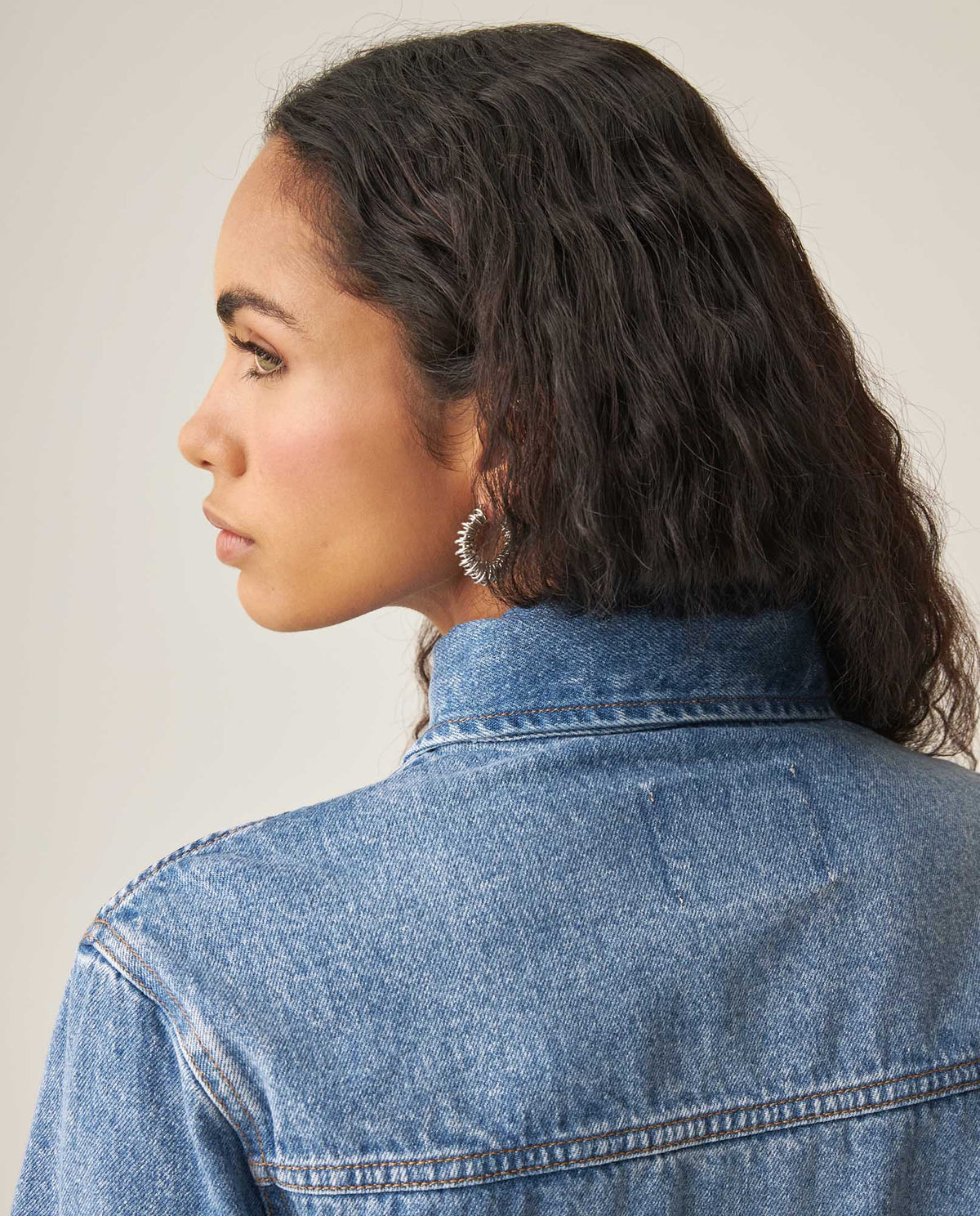 Women´s Cropped Denim Shirt - Blue 63_419H001_AZU154020_7