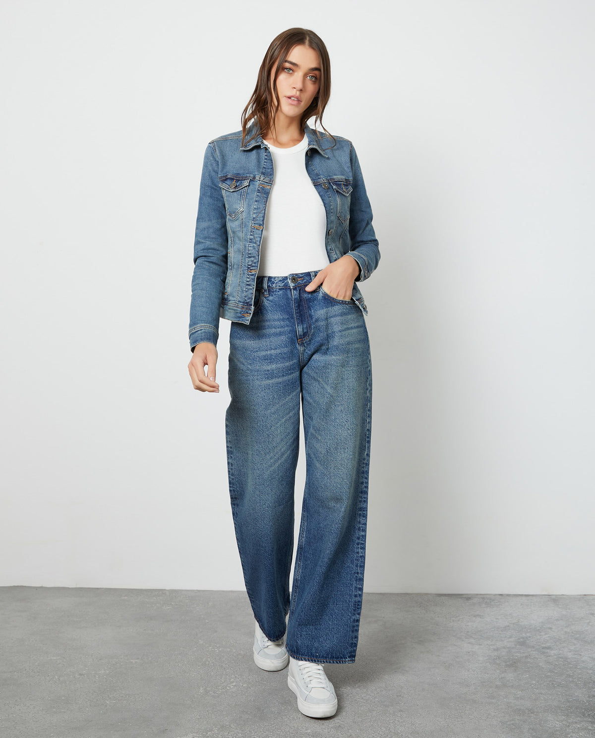 Women´s Trucker Jacket - Blue 63_420E001_AZU184140_0